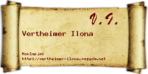 Vertheimer Ilona névjegykártya